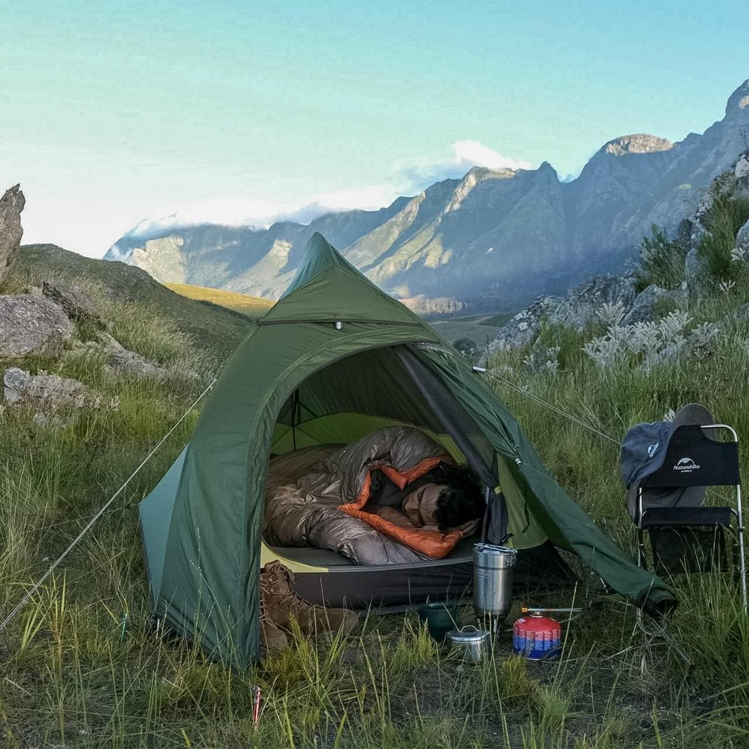 Naturehike Cloud up 1P Rucksack Zelt Camping Kuppel ultraleichtes Zelt 20D