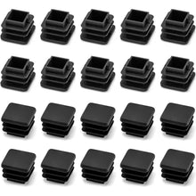 Quadratstopfen 20x20 mm Schwarz Möbelgleiter 20 Stück