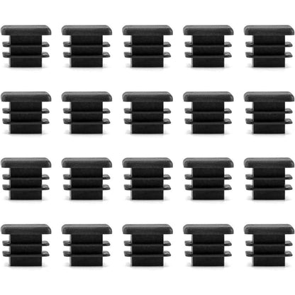 Quadratstopfen 20x20 mm Schwarz Möbelgleiter 20 Stück