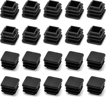 20x20mm Quadratstopfen (20 Stück) Schwarz - Möbelbeinschutz