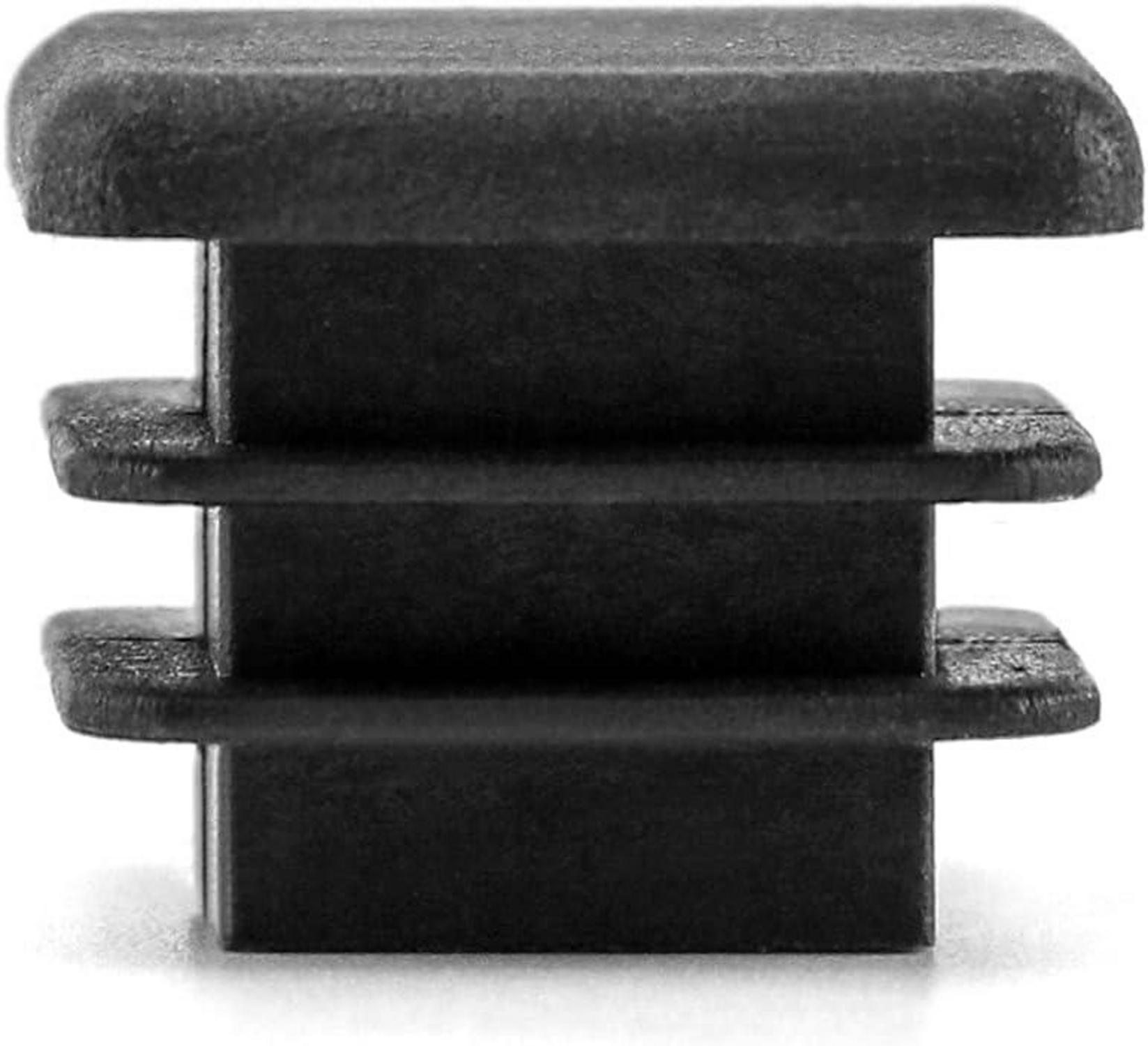 20x20mm Quadratstopfen (20 Stück) Schwarz - Möbelbeinschutz