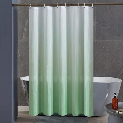 Duschvorhang Textil Anti-schimmel Wasserdicht Weiß-Grün 150x180cm