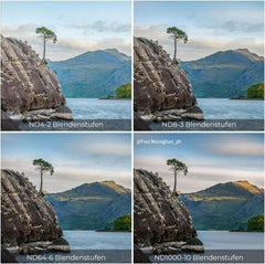ND Filterset 77mm - 4er Neutral Graufilter Set für kreative Fotos