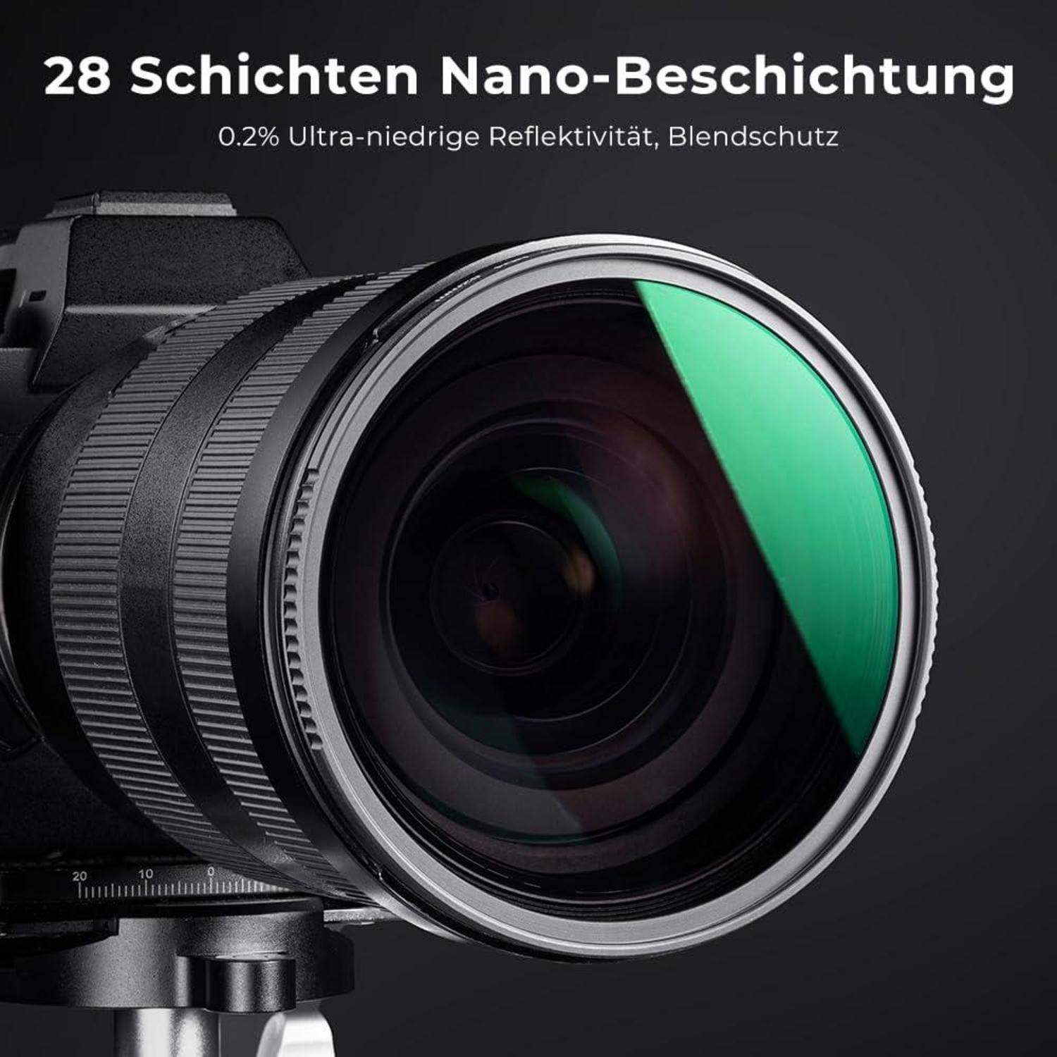 ND Filterset 77mm Neutral Graufilter Set ND4+ND8+ND64+ND1000 Kit