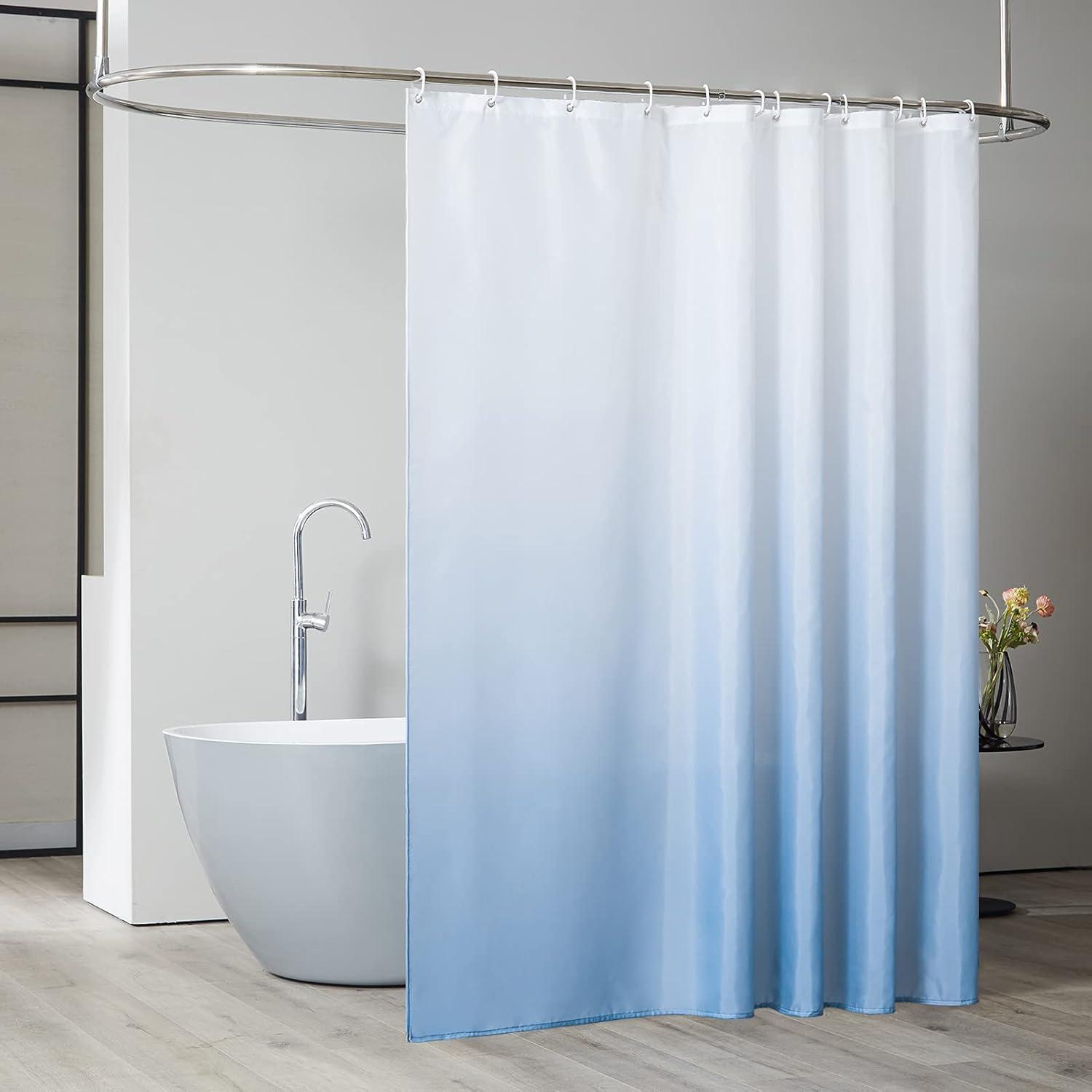 Duschvorhang Überlänge Antibakteriell Textil Weiß 200x200cm
