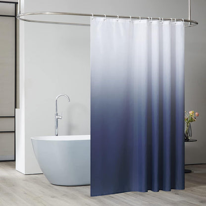 Duschvorhang 180x200cm Stoff Dunkelblau Anti-Schimmel Waschbar