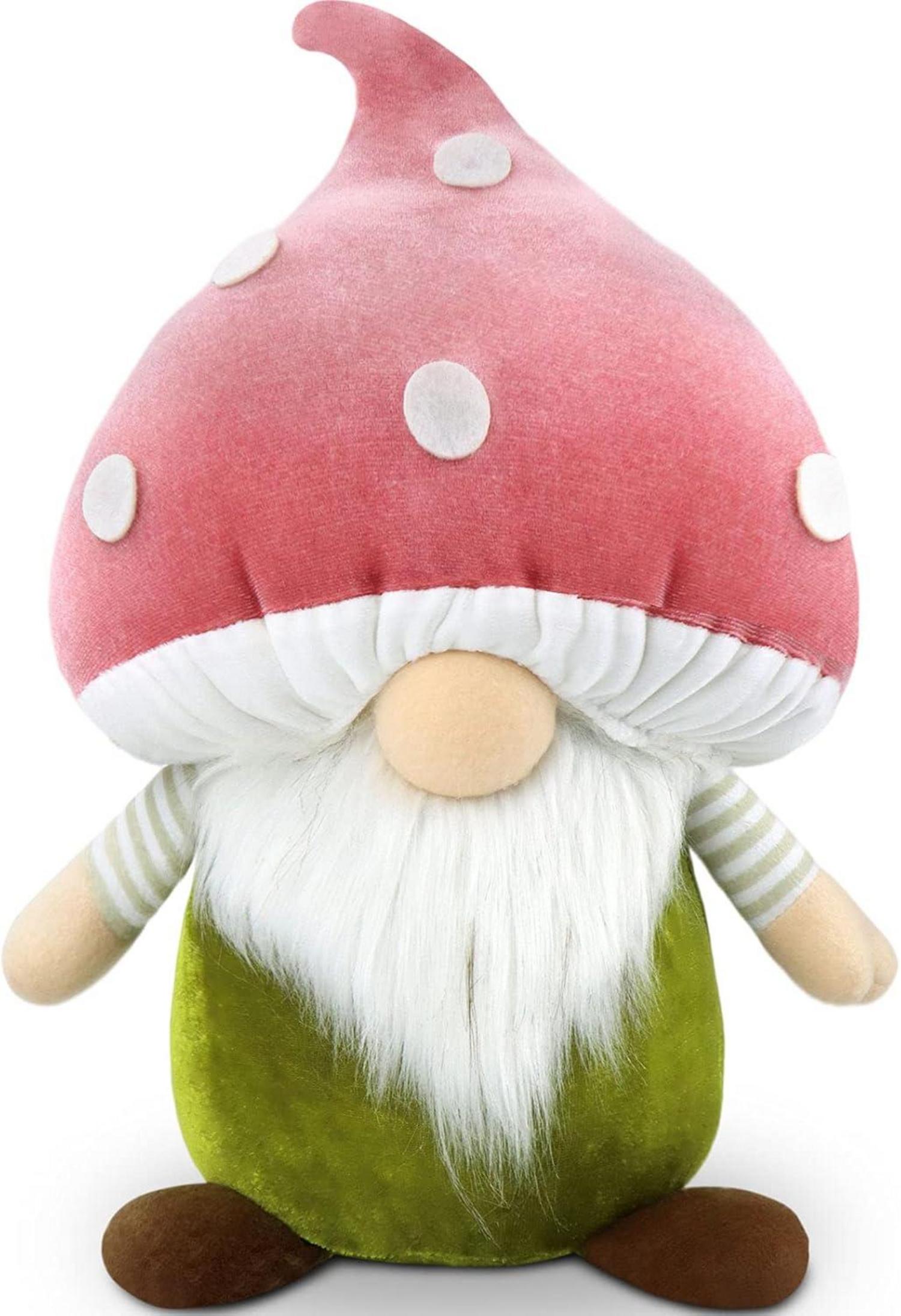 Gehydy Wichtel Pilz Weihnachtsdekoration Bauernhaus Deko 33cm Pink