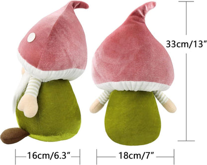 Gehydy Wichtel Pilz Weihnachtsdekoration Bauernhaus Deko 33cm Pink
