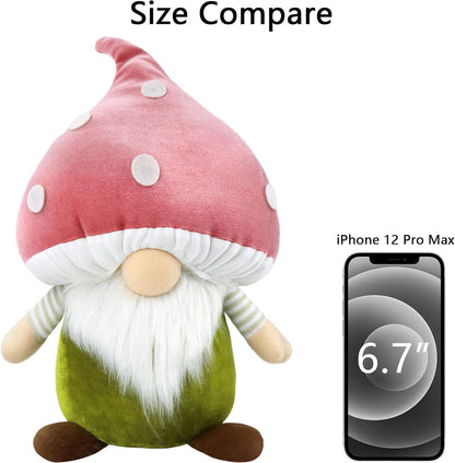 Wichtel Weihnachtsdekoration Großes Pilze Zubehör 33cm Pink