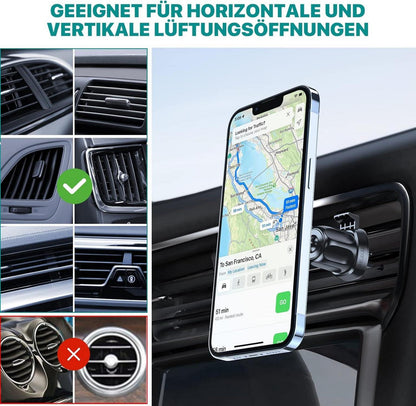 Auto Handyhalterung, Universal 360° Magnetische KFZ Halterung - Stark & Stabil
