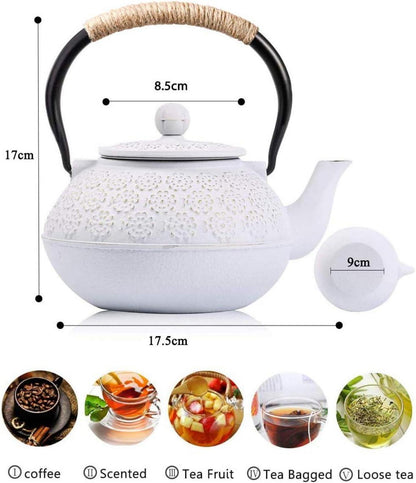 Gusseisen Teekanne japanisches Design mit Teesieb 900ml