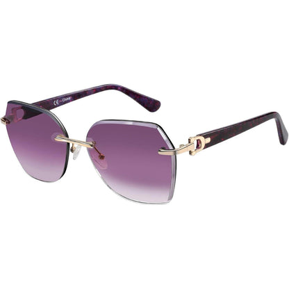 Randlose Damen Sonnenbrille mit UV400 Schutz, Lila