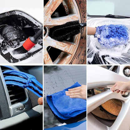 Auto Reinigungsbürsten Set 15-teilig für Reifen und Autoscheibe