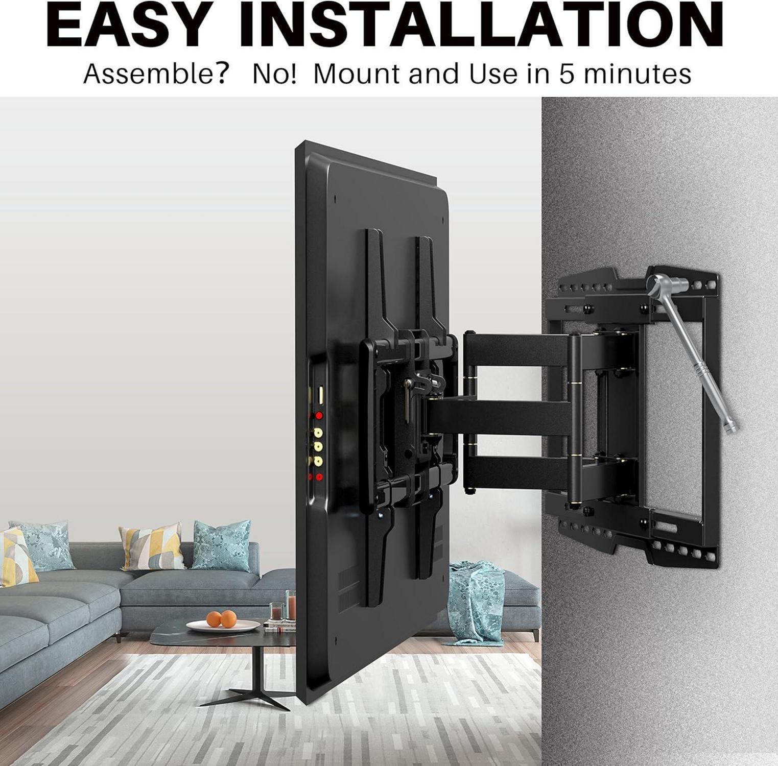 TV Wandhalterung Schwenkbar Neigbar für 32-90 Zoll TVs VESA 600x400mm