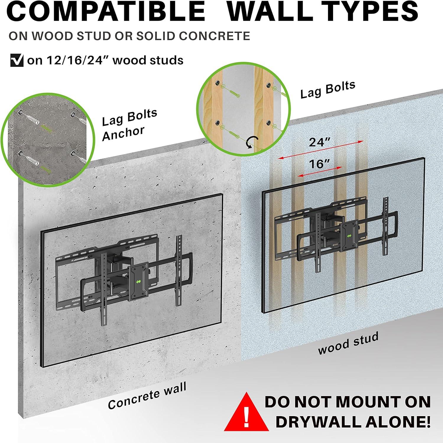 TV Wandhalterung Schwenkbar Neigbar bis 90 Zoll VESA 600x400mm 68.2kg