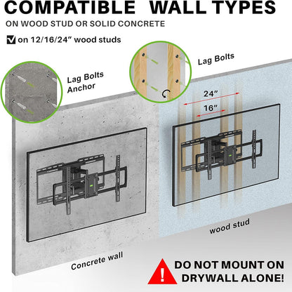 TV Wandhalterung Schwenkbar Neigbar bis 90 Zoll VESA 600x400mm 68.2kg