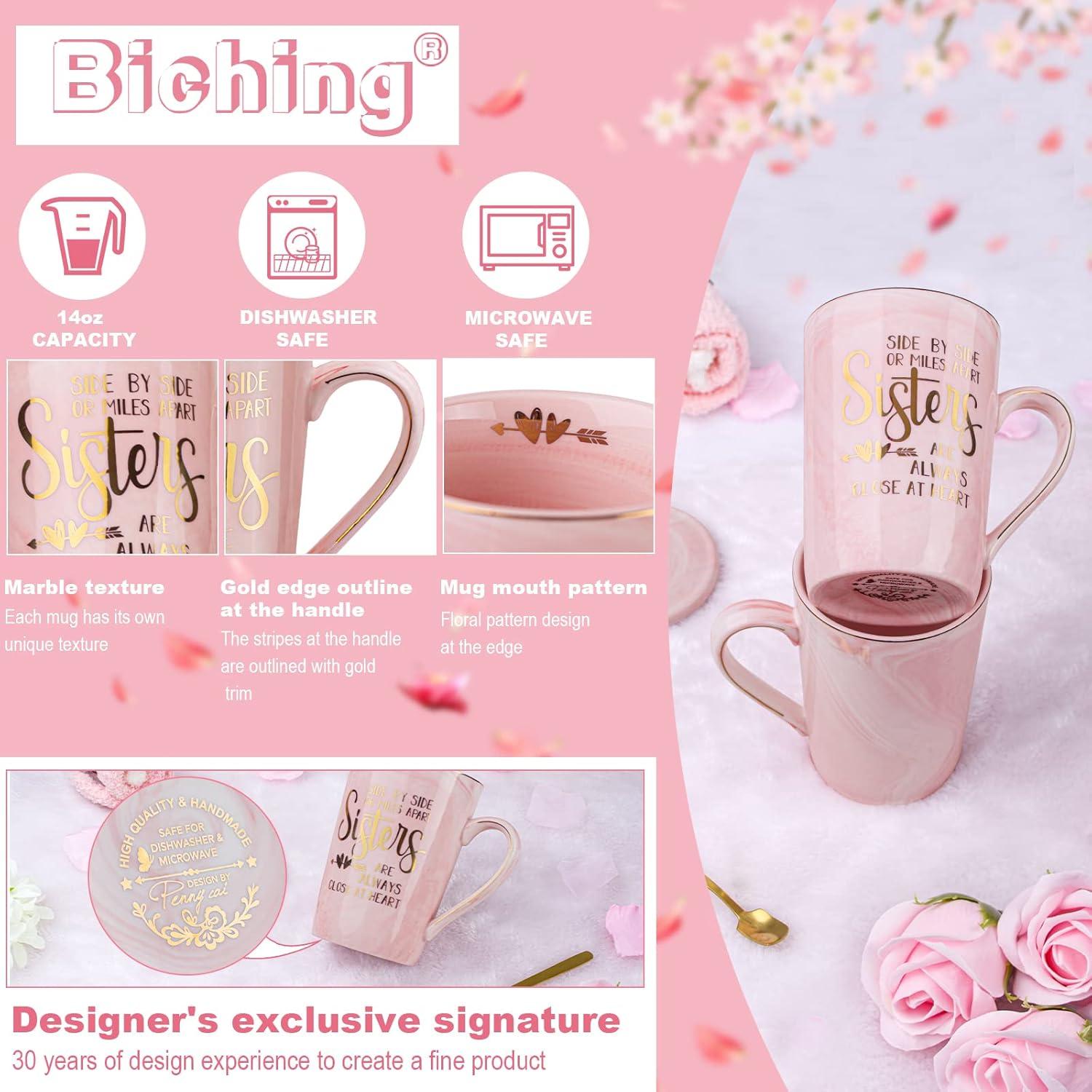 Personalisierte Schwester Geschenkset Gold Print Tasse Teetasse