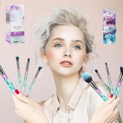 Make-up Pinselset 15-teilig Premium Borsten Kristallgriff in Sternengeschenkbox