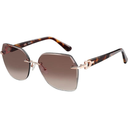 Randlose Damen Sonnenbrille mit UV400 Schutz, Braun