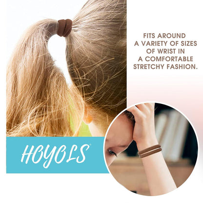 1.6 Zoll elastische Haarbinder 50 Stück - Nylon Pferdeschwanz Halter