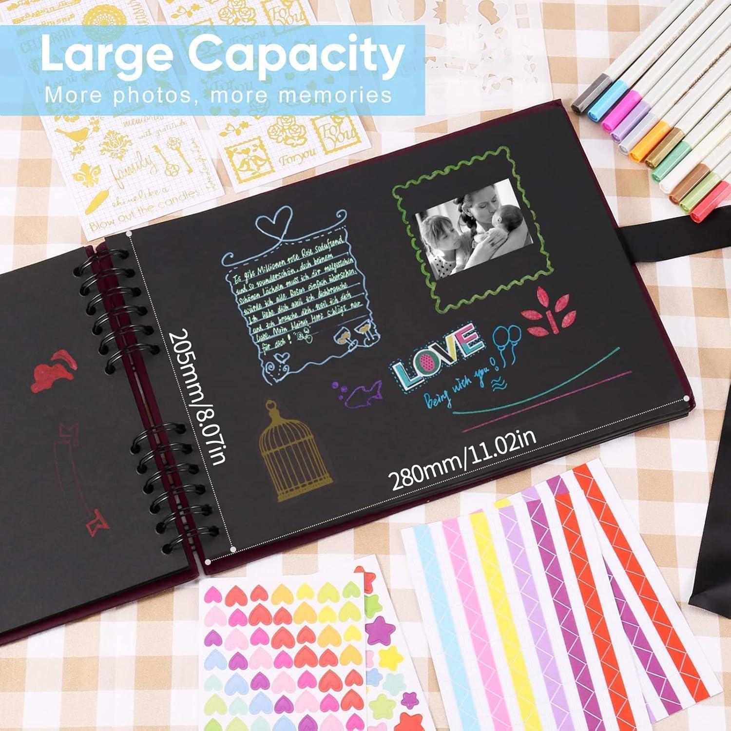 Fotoalbum zum Selbstgestalten mit 80 Seiten - Scrapbook DIY Fotobuch