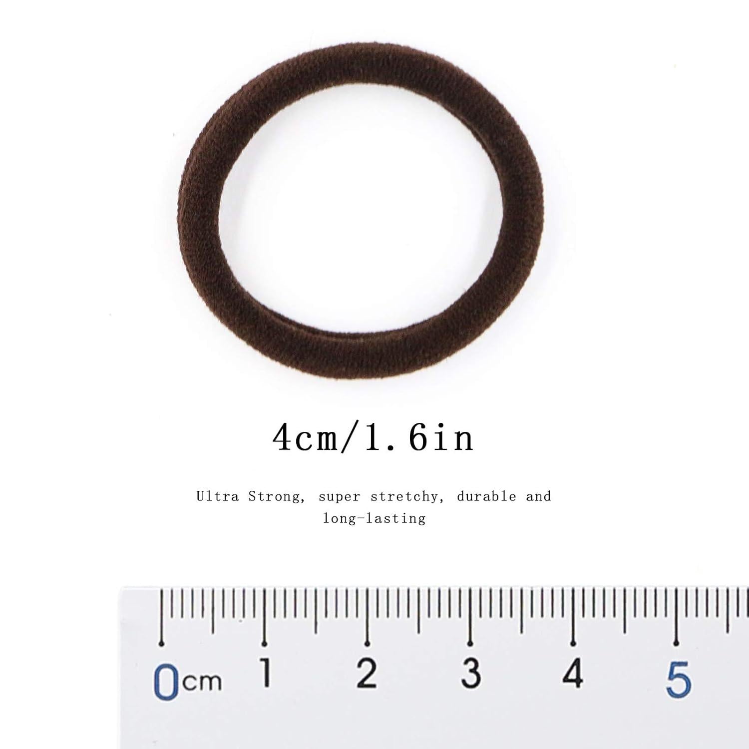 50 Stück weiche elastische Nylon Haargummis für dicke