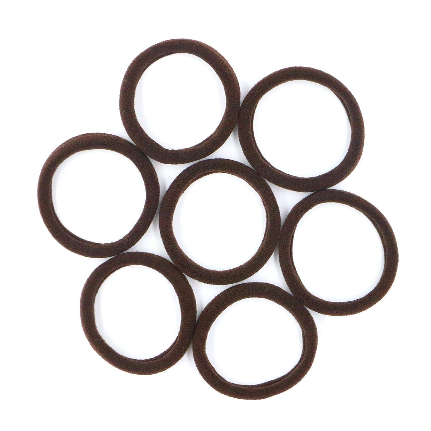 50 weiche elastische Haargummis Nylon Pferdeschwanz Halter Bands(dicke lockiges