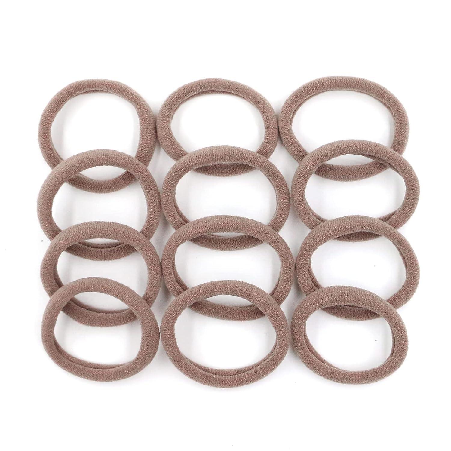 HOYOLS Nylon Haarbänder für dicke lockige Haare, 50 Stück Karamell