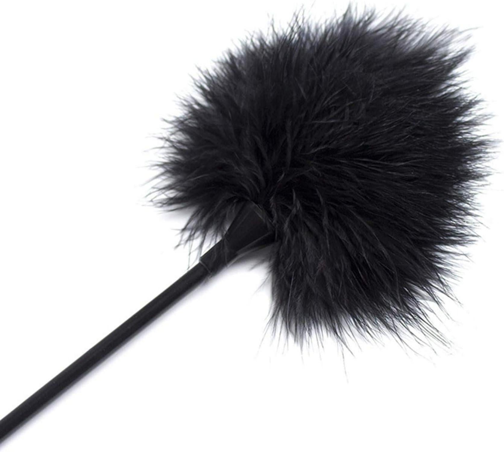 2er BDSM-Set: 11,8-Zoll-Reitpeitsche aus Leder & langer weicher