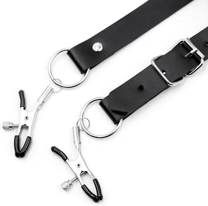 BDSM-Set Schamlippenspreizer Nippelklemmen Kette verstellbar Clips