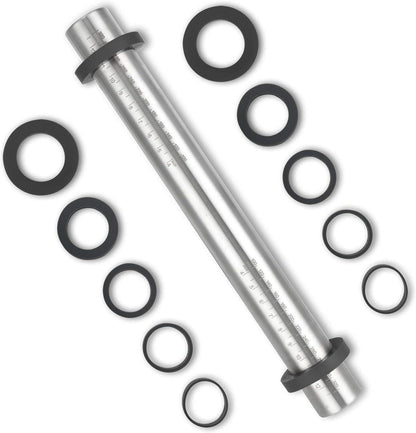 Edelstahl Teigroller mit abnehmbaren Ringen, Antihaft Rolling Pin 35cm