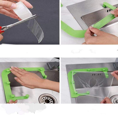 Wagoodter Abflusssieb Küche mit 100 Stück Siebbeutel Netztasche