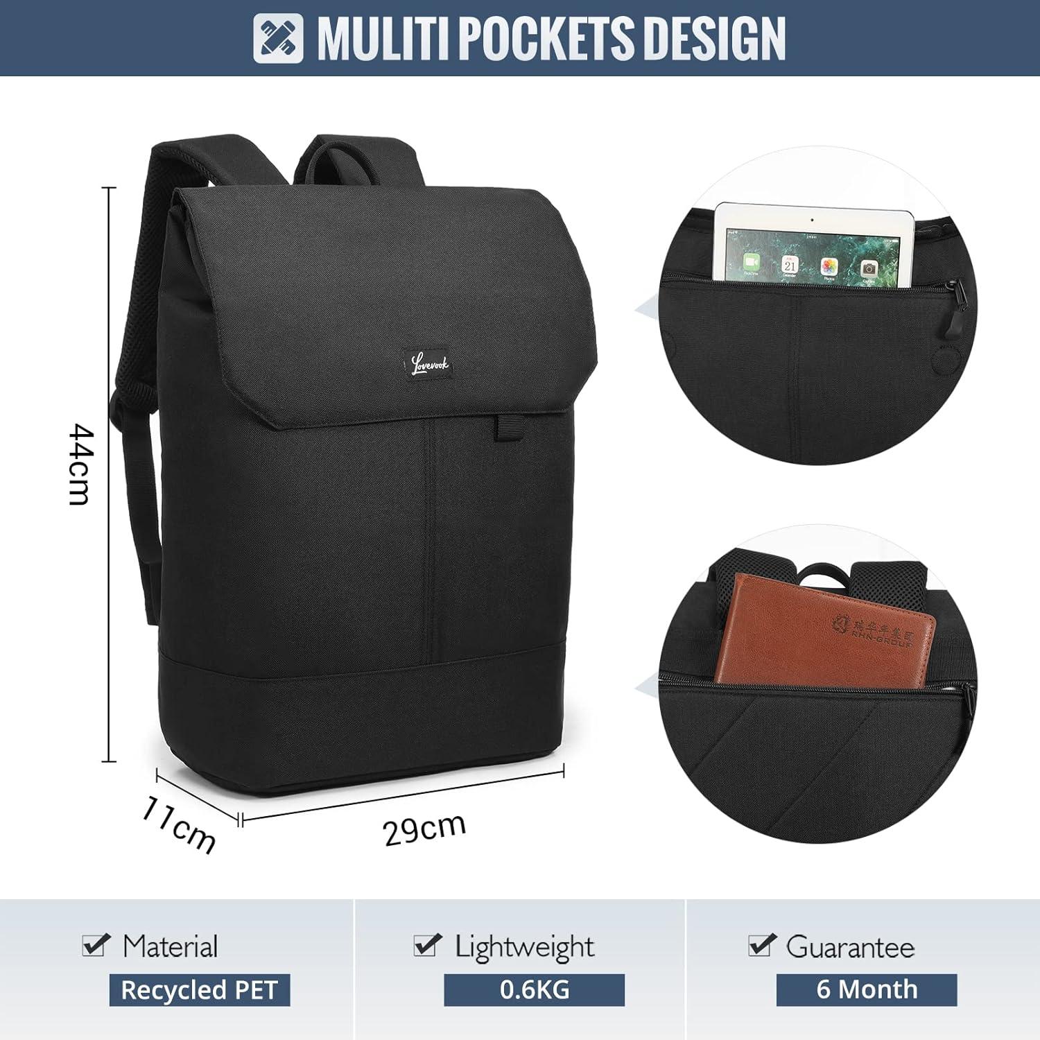 Eleganter Damenrucksack mit Laptopfach 15,6