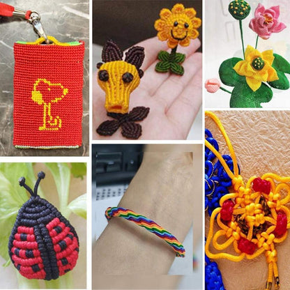 Regenbogen Makramee Nylonschnur 2mm x 100m