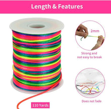 Regenbogen Makramee Nylonschnur 2mm x 100m