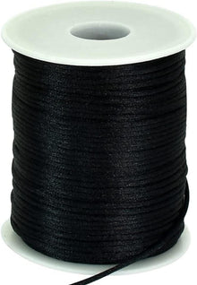Nylonschnur Schwarz 2mm x 100m: Satinschnur