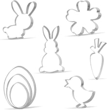 Oster-Ausstechformen-Set 8-teilig Hase Osterei Küken Blume Karotte