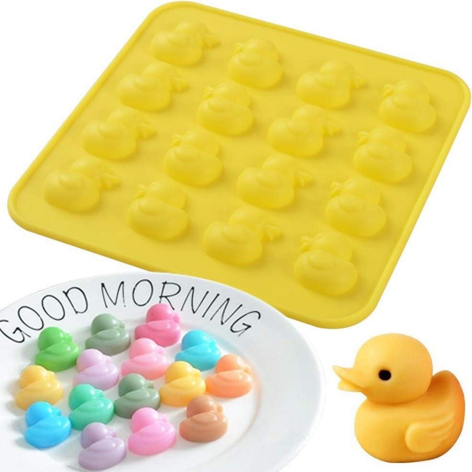 Silikonform Entenform 4x16 Antihaft Lebensmittelecht für Desserts