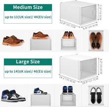 YITAHOME Schuhboxen 6er Set stapelbar stabil belüftet Gr. 46