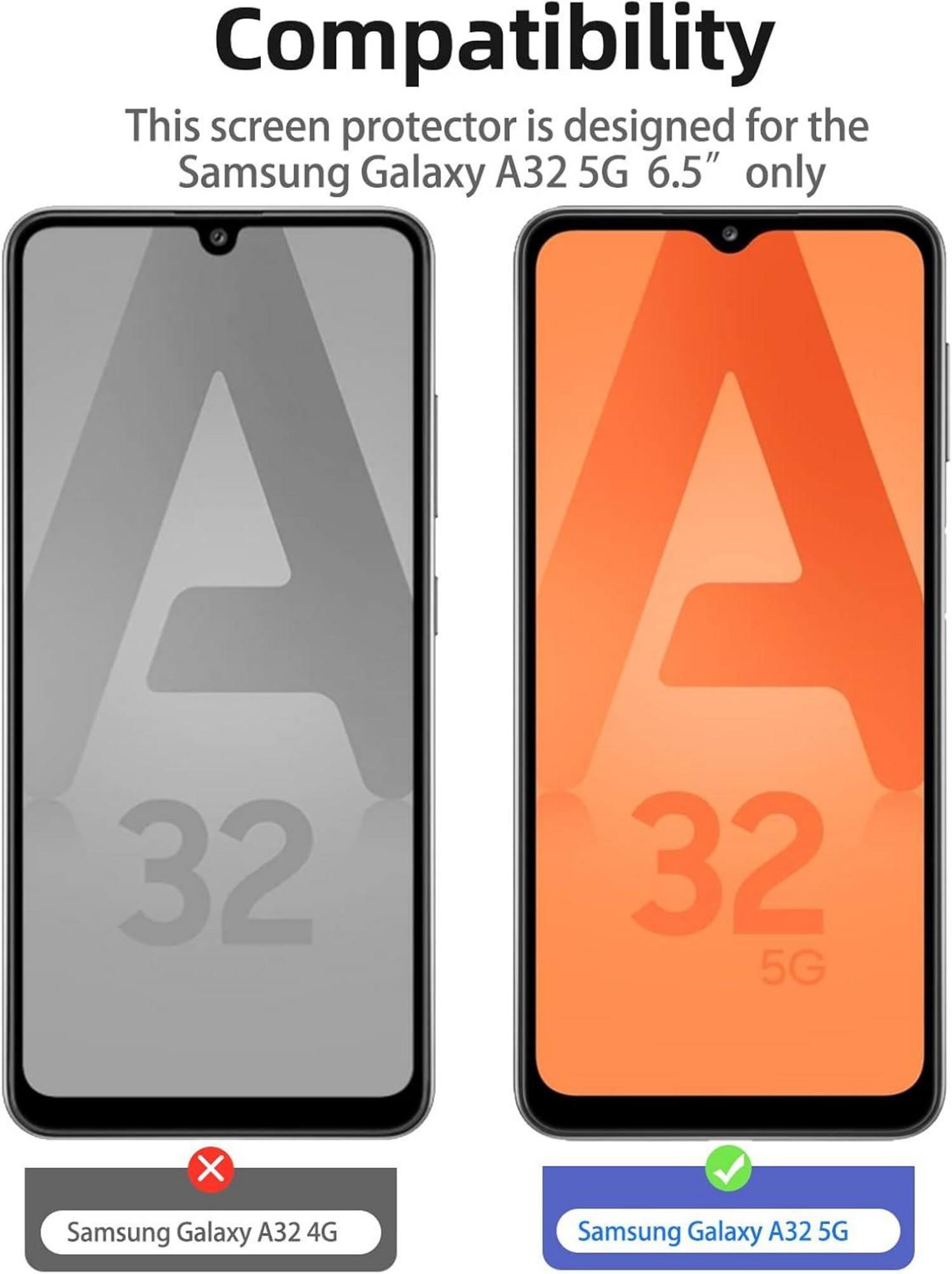 Panzer Schutz Glas Samsung Galaxy A32 5G 2 Stück 9H Ultra-klar
