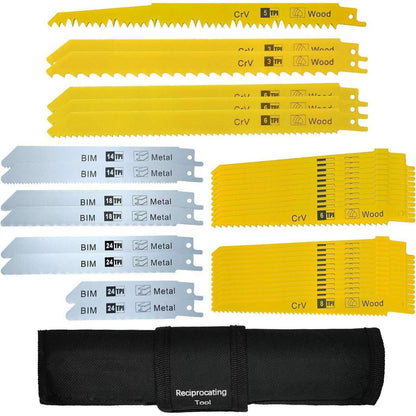 LEILUO Sägeblätter Set 36-teilig Holz Metall Kunststoff inkl