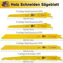 LEILUO Sägeblätter Set 36-teilig Holz Metall Kunststoff inkl