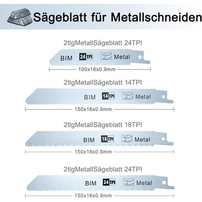 LEILUO Sägeblätter Set 36-teilig Holz Metall Kunststoff inkl