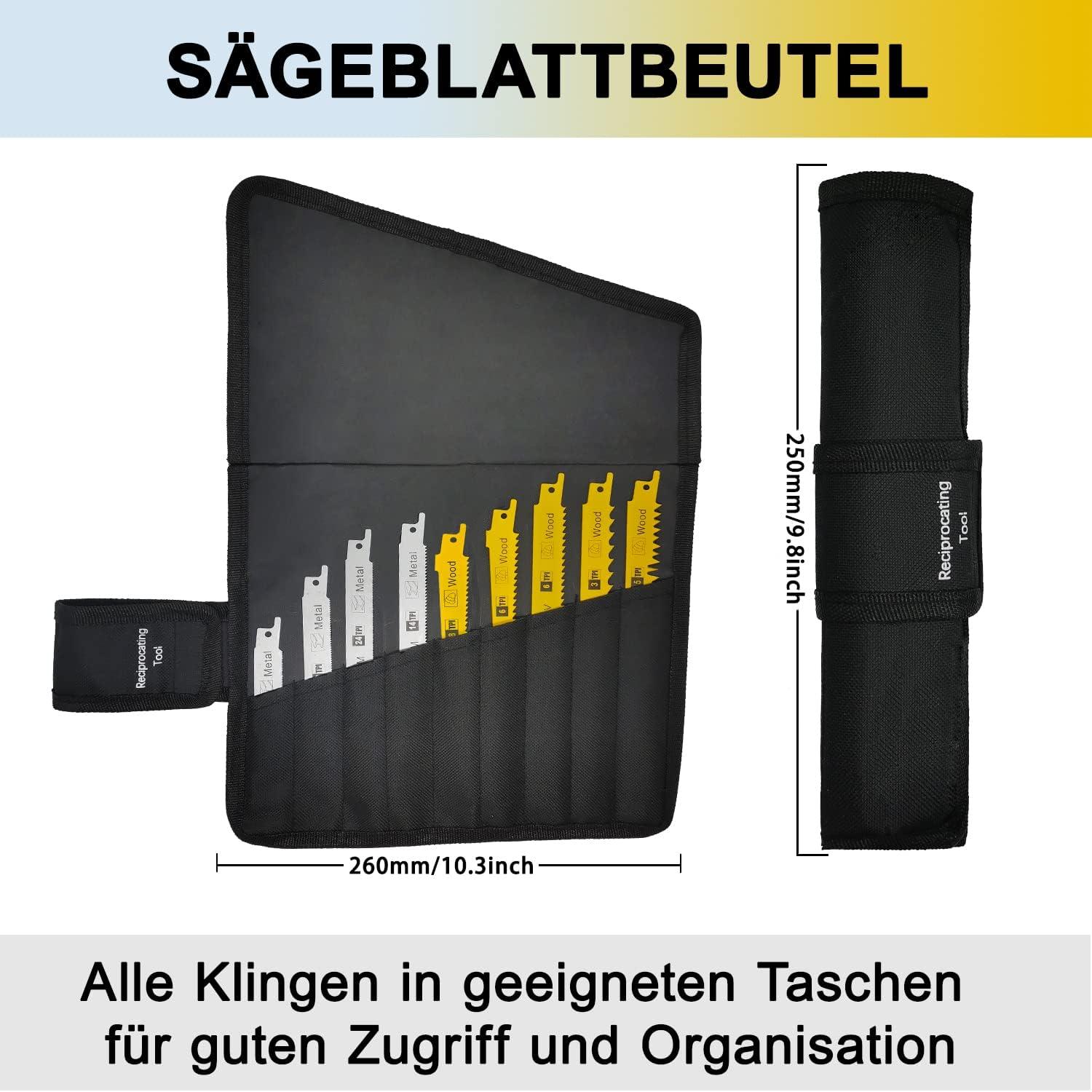 Sägeblätter Set 36-teilig für Holz Metall Kunststoff in Handtasche