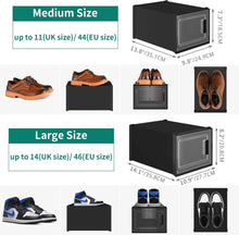 YITAHOME Schuhboxen 6er Set stapelbar stabil transparent