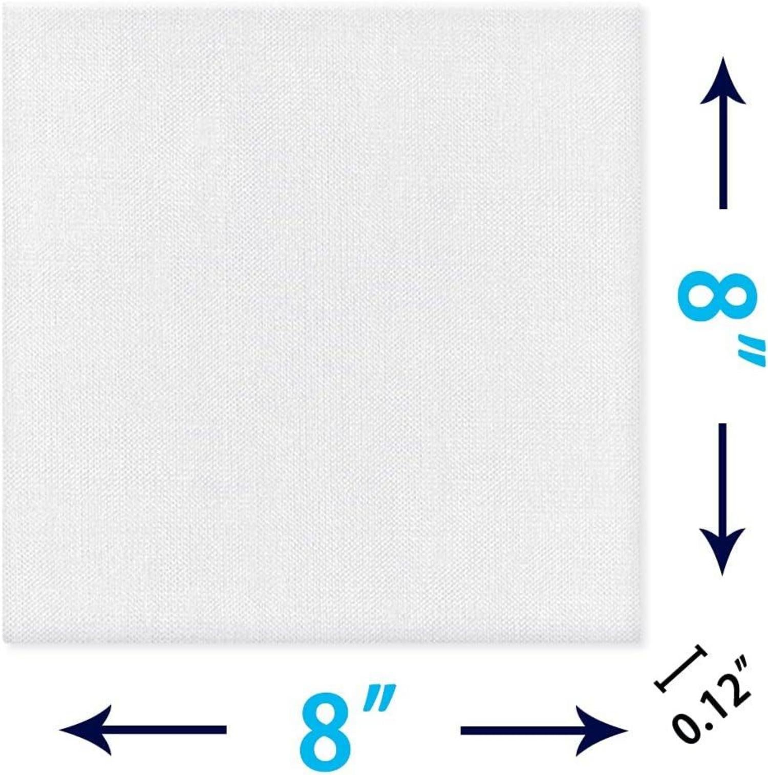 Leinwand zum Malen Set 20x20 cm 100% Baumwolle 10er Pack