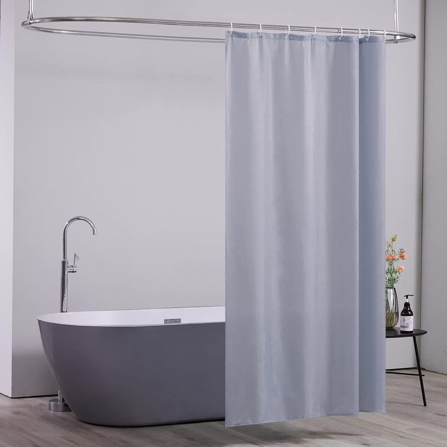 Furlinic Duschvorhang Textil Anti-Schimmel Wasserdicht Polyester 120x200cm Grau