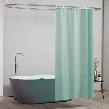 Textil Duschvorhang Minzgrün 120x180 cm Wasserabweisend Waschbar
