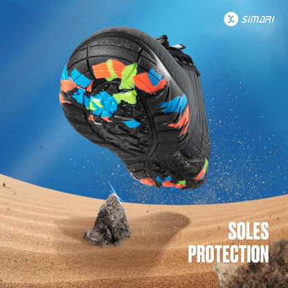 SIMARI WP001 Wasserschuhe für Damen und Herren in Lila/Grau, schnelltrocknend - für Schwimmen, Tauchen, Surfen