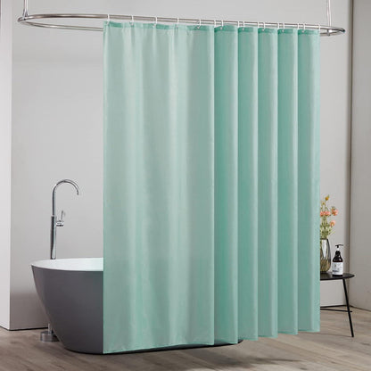 Duschvorhang Überlänge Antibakteriell 240x180cm Stoff Minzgrün